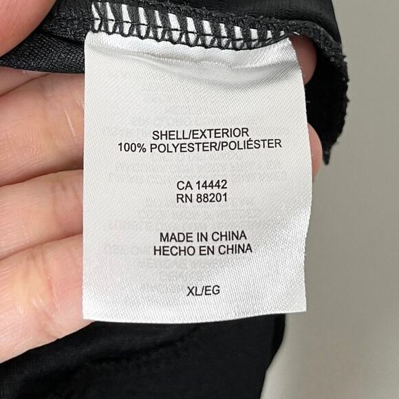 Mondetta Women's Ottoman Athletic Hoodie Top XL Black Oversized Boxy Long Sleeve - Picture 8 of 9